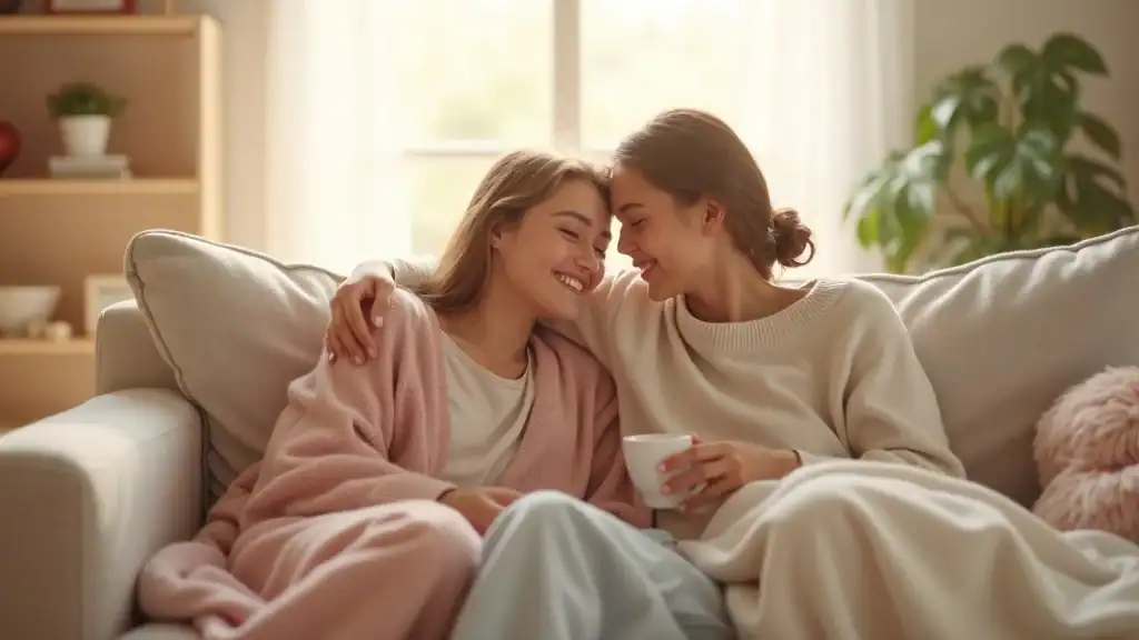 Hopeful young adult with a friend, early recognition of depression improving mental health