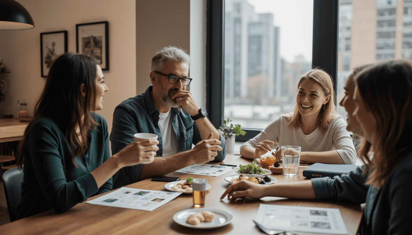 diverse group learning intermittent fasting basics and meal timing science