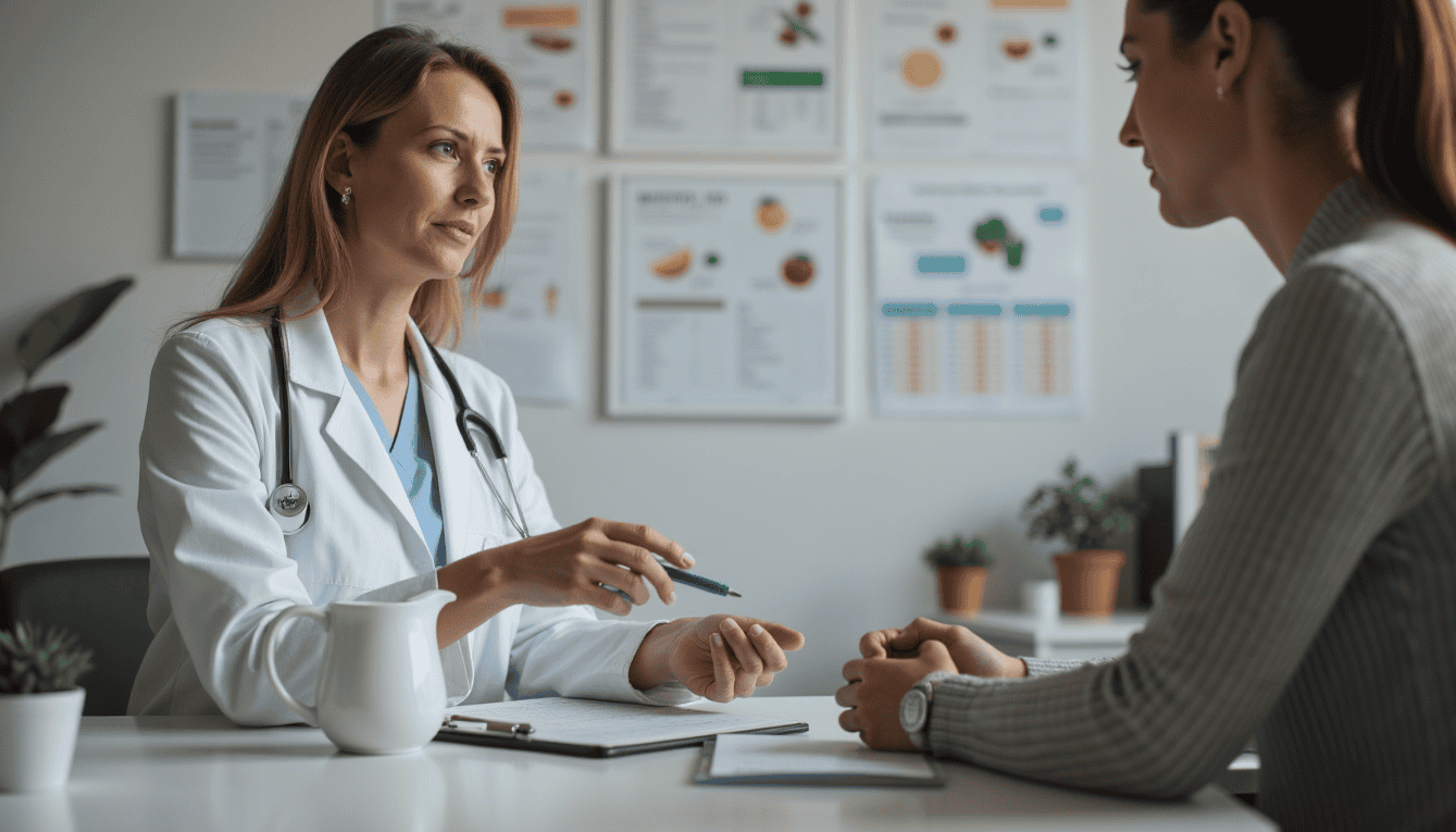 nutritionist advising patient to avoid intermittent fasting due to potential risks