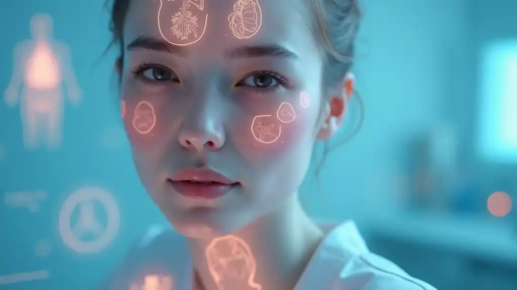 Medical illustration showing how anxiety reduction techniques impact mind and body