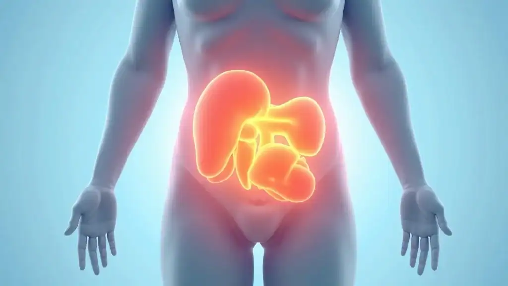 Educational cross-section diagram of belly and visceral fat, helping explain how to lose belly stomach fat without exercise.