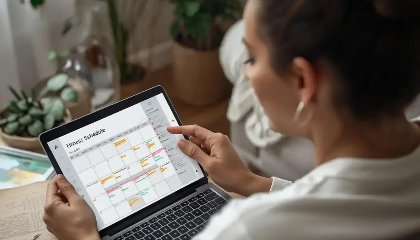 planning best time for workout, personalizing exercise schedule digital calendar