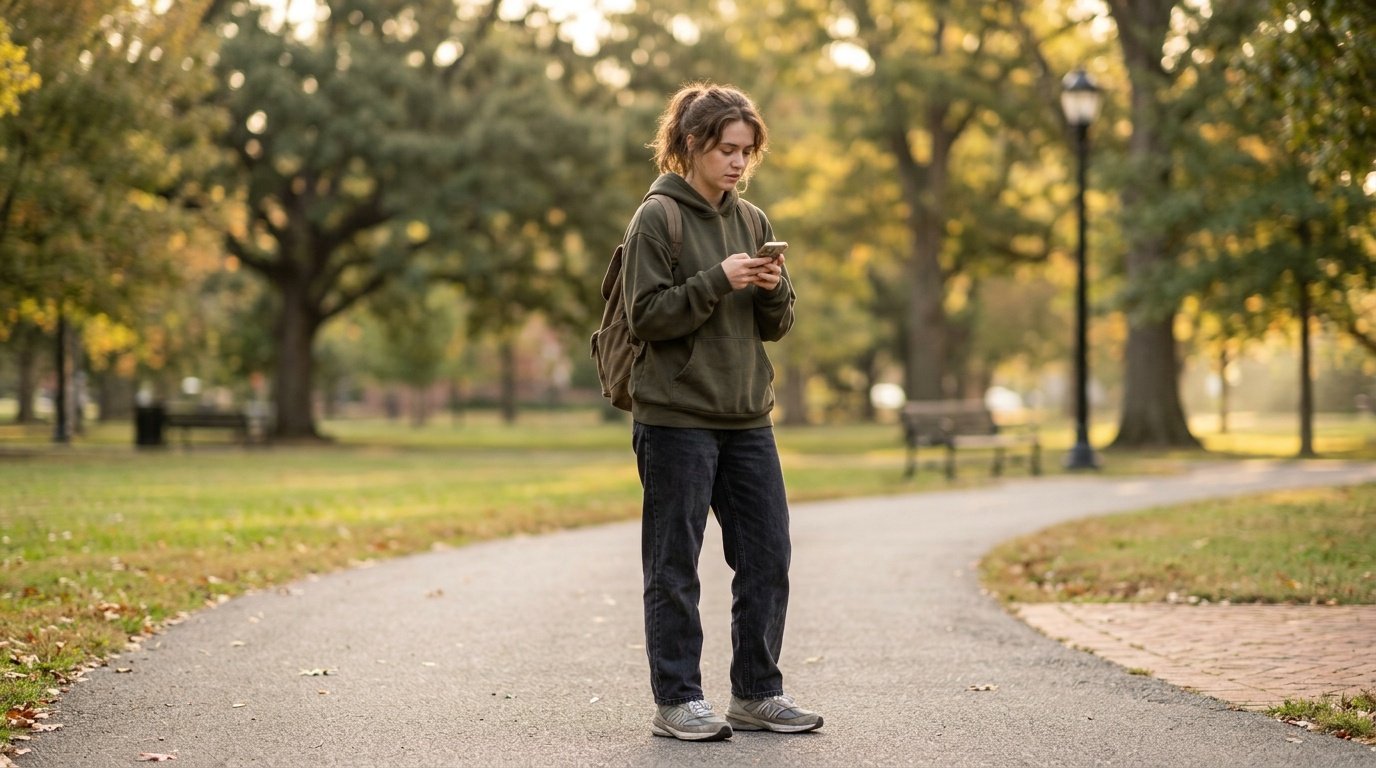 Young woman setting clear fitness targets before starting her morning workout