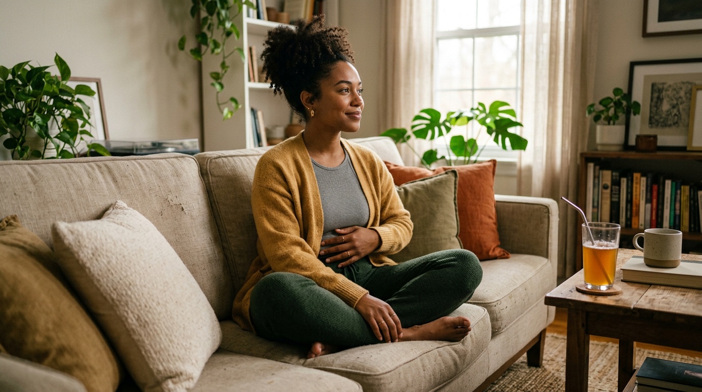 woman adjusting to a new fermented food routine for gut health