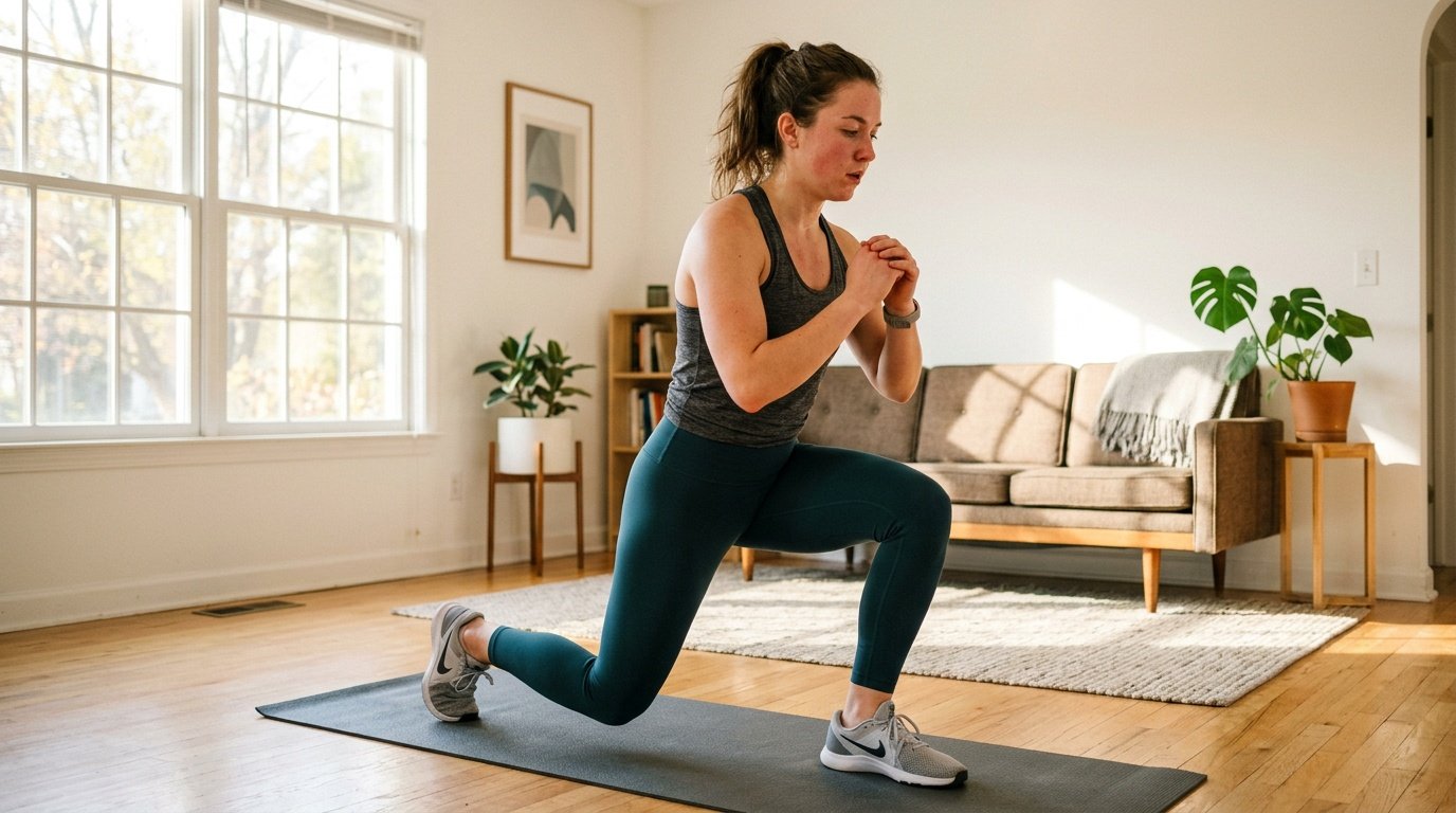 no-equipment bodyweight routine as one of the easy weight loss tips at home