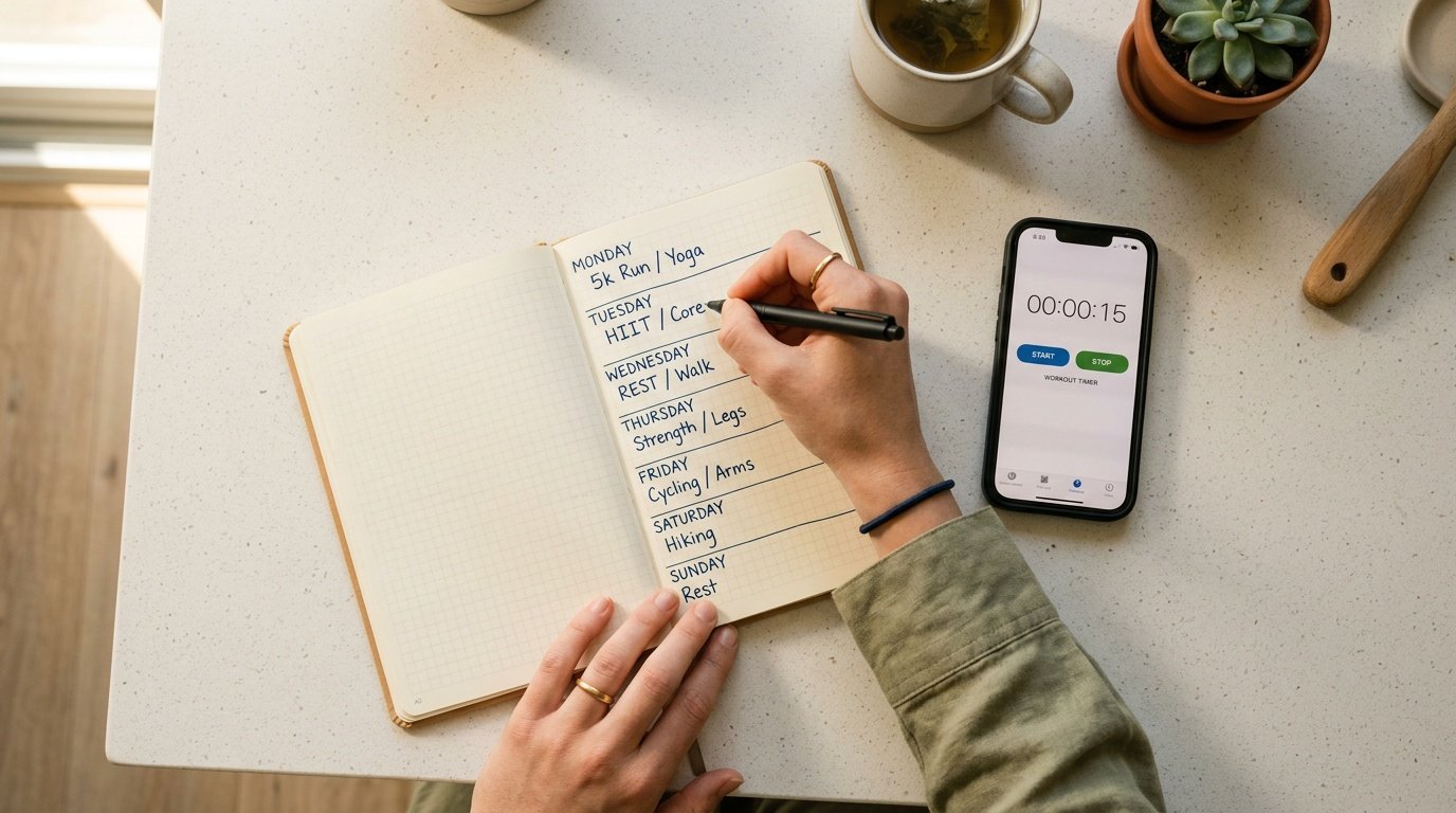 Planning a weekly home cardio schedule for beginners