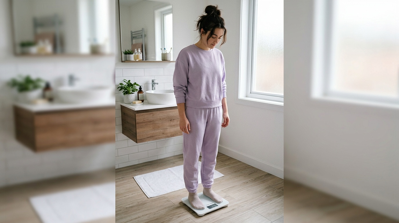 beginner using a weekly weigh-in routine to avoid common weight loss mistakes