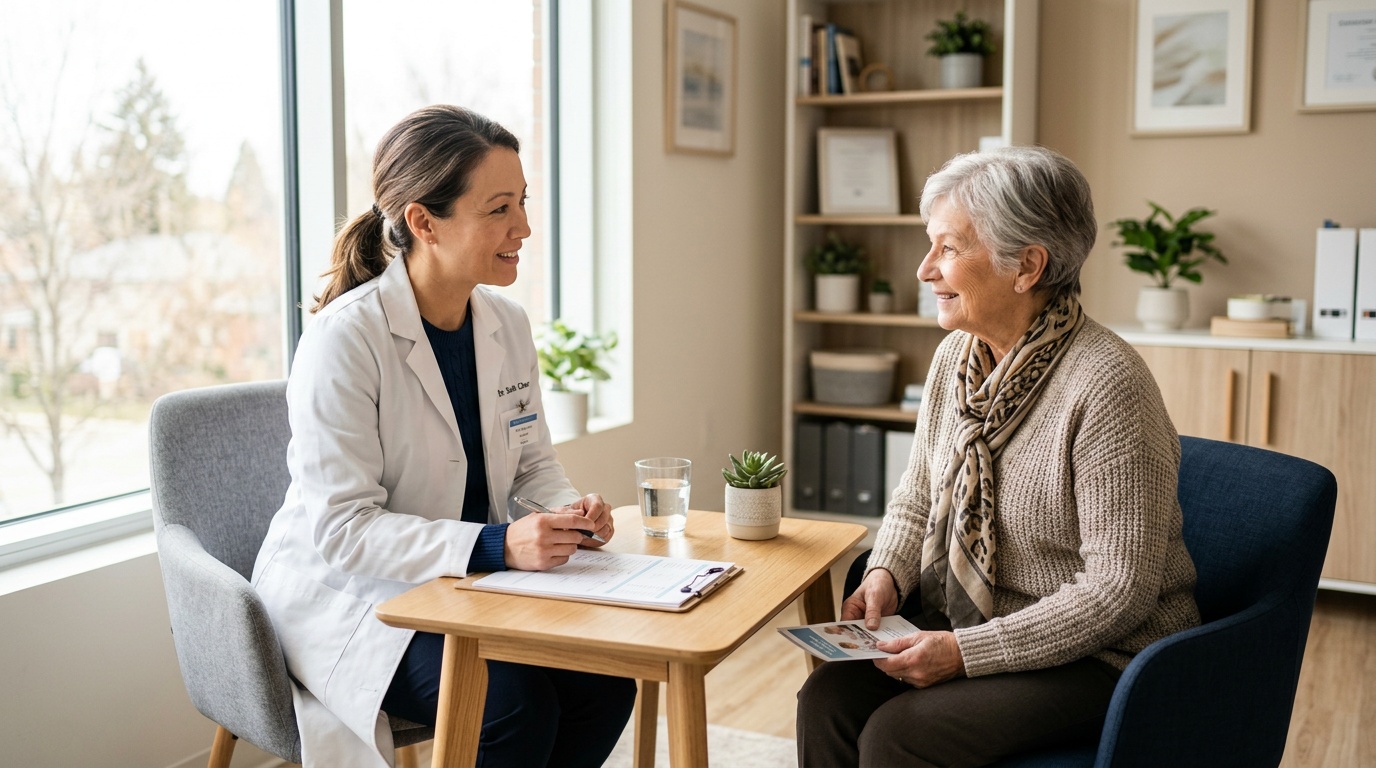Doctor consulting with a patient about whether intermittent fasting is safe for their situation